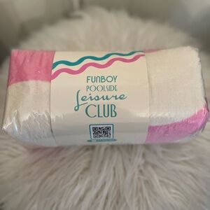NIP Funboy pink and cream striped towel